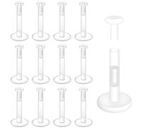 12pcs 16G Clear Lip Bars Studs Flat Top Retainers Labret Medusa Tragus Helix Cartilage Earrings Piercing Jewellery 8mm
