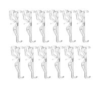 12PCS 2.5 Inch Clear POM Valance Clips for Window Blinds, Hidden Retainer Holder Clips for Horizontal Wood & Faux Wood Blinds