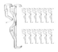 12Pcs 2.5 Inch Valance Clips, Clear Plastic Hidden Blind Clips