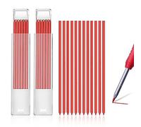 12Pcs 2.8 mm Pencil Replacement Refills for Carpenters Marking, Red Tracer Pencil Leads for Woodworking Drawing