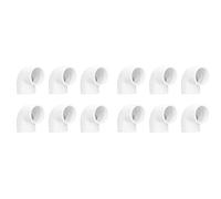 12Pcs 2 Way Side Fittings,PVC Pipe Fittings 90 Degree Elbow Adapter 2 Way Plastic Water Supply Joints,for Water Supplies Build PVC Furniture DIY Garden Shelf Greenhouse Outdoor Tent ((20mm ID))