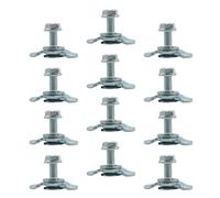 12pcs 20/30/40mm L Track Studs Fitting Bolt Down Anchors Points for Truck Bed Modification Automotive Tie Hardware L Track Fitting Heavy Duty Aluminum Bolt Anchors Points for Truck Bed Threaded