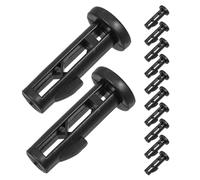 12pcs 240L Outdoor Bin Lid Latch Replacement Plastic Black 6x3x1.8cm | Dustbin Lids and Bin Lid Hinges, Bulk Maintenance Ready, Public Facilities and Municipal Waste Services