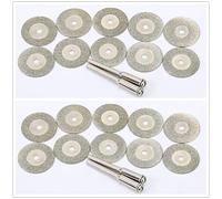 12pcs/24pcs Diamond Cutting Discs with Arbor Shaft Set for Jewelry Making and Crafting - 20mm Thin Grinding Slice(24pcs Set)