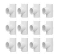 12Pcs 25mm PVC Pipe Fitting Set Tee Elbow Equal Diameter Joints for Water Supply Home Improvement