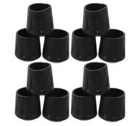 12pcs 25mm Rubber Speaker Stand Foot Caps for Tripod Legs Black | Scratch Prevention, Non Slip Footing, Floor Protection, Live Stage Use, Small Stages