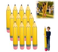 12PCS 26.77" Large Inflatable Pencil Balloon,Back to School Hanging Jumbo Blow up Giant Pencils,Back to School Decorations,First Day of Schools Decorations,Classroom Welcome Party Photo Prop