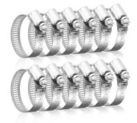 12PCS 304 Stainless Steel Hose Clips, 25-40mm Adjustable Jubilee Clamps for Washing Machine Car Garden, Leak-Proof Fittings for Hose Pipe Tube, Jubilee Clip Assorted Securing Hose Connections