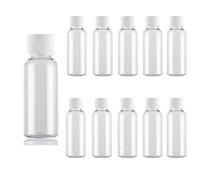 12PCS 30ml/1oz Empty Clear Plastic Travel Bottles with Screw Cap Refillable Travel Size Sample Packing Cosmetic Makeup Container Storage Jars for Lotion Shampoo Powders Emulsion