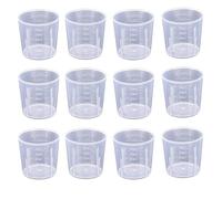 12PCS 30ml Plastic Liquid Measuring Cup,Mini Clear Kitchen Medicine Cups,Small Transparent Medicine Lab Graduated Beakers for Medicine Measure Tool