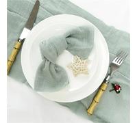 12pcs 30x30cm Gauze Cotton Napkins, Tea Towel Rustic For Wedding Party Table Decortion(Sage)