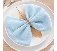 12pcs 30x30cm Gauze Cotton Napkins, Tea Towel Rustic For Wedding Party Table Decortion(Sky blue)