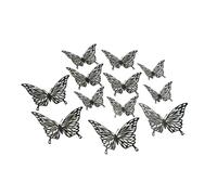 12Pcs 3D Butterfly Wall Sticker 3 Sizes Butterfly Wall Decals for Bedroom Party Wedding Cakes Decoration DIY Gift(Black)