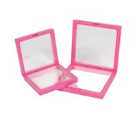 12Pcs 3D Floating Picture Frame Shadow Box Jewelry Display Stand Ring Pendant Holder Protect Jewellery Stone Presentation Case For Earring Necklace Bracelet(Rose Red,11x11cm)