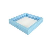 12Pcs 3D Floating Picture Frame Shadow Box Jewelry Display Stand Ring Pendant Holder Protect Jewellery Stone Presentation Case For Earring Necklace Bracelet(Sky Blue,7x7cm)