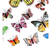 12PCS 3D Luminous Fridge Magnets Butterfly Glow in Dark Magnetic Home Room Decor DIY Wall Decoration