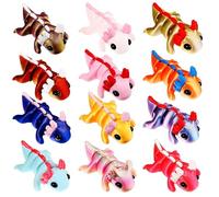 12Pcs 3D Printed Axolotl, 3D Printed Animals, 3D Printed Toys - 12Colors Flexible Articulating Fidget Figures for Play, Display & Sensory Stimulation (5cm Cute Animal Set)