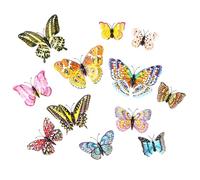 12Pcs 3D Turtle Butterfly Wall Sticker, Waterproof Art Sticker,Creative Decor for Home, Office, Living 4 Size Easy to Apply(Colour,Style 2)