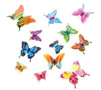 12Pcs 4 Size 3D Butterfly Wall Sticker with Magnetic Adhesive Double Layer Butterflies Wall Stickers Butterflies DIY Art Decor for Party 3D Butterfly Decorations for Home(Peacock Butterfly)