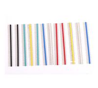 12Pcs 40Pin Male Single Row Pin Headers Strip 2.54mm Pitch Multicolor