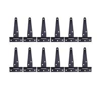 12Pcs 4Inches T Shaped Rustproof Iron Light Duty Shed Hinge ，Gate Strap Door Gates Hinges， for Cabinet Gate Hinges