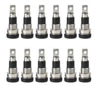 12pcs 4mm Banana Socket Female Adapter Panel Mount Binding Post M4x28mm Test Equipment Suitable for 30-60VDC