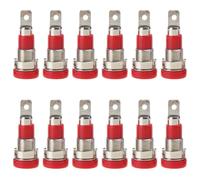 12pcs 4mm Banana Socket Female Adapter Panel Mount Binding Post M4x28mm Test Equipment Suitable for 30-60VDC