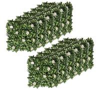 12Pcs 50Cmx50Cm Artificial Boxwood Wall Panel Rhododendron Privacy Fence Screen