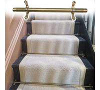 12pcs 50in Indoor Stair Runner Accessories for Securely Installing Carpet Runners and Stylish Treppenläufer Hardware.