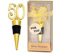 12PCS 50th Birthday Wine Stopper for 50th Birthday Party Favors Gifts Souvenirs Decorations And 50th Wedding Anniversary for Guest with Individual Gift Package (12, 50)