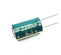 12pcs 6.3V 2200UF 8 * 16MMLow ESR/Impedance High Frequency Aluminum Electrolytic Capacitor Control circuit