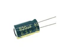 12pcs 6.3V 820UF 8 * 12mm Low ESR/Impedance High Frequency Aluminum Electrolytic Capacitor 820UF 6.3V820UF Control circuit