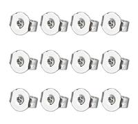 12pcs/6 Pairs Butterfly Earrings Back, Silver-Colored Replacement Secure Ear Locking for Stud Earrings Jewelry Making