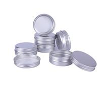 12PCS 60ML/Gram 2oz Silver Aluminum Cosmetic Sample Packing Tins Cases with Screw Lids Round Storage Jar Containers for Lip Balm DIY Salves Candles Eye Shadow Powder and Tea