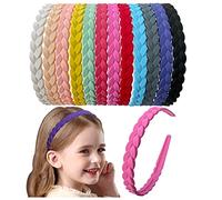 12pcs 6mm Thin Headbands for Girls Women Plastic Pigtail Sytle with Teeth Skinny Headbands for Kids Teens Lady