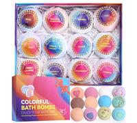 12pcs 70g Bath Bomb Gift Set Bath Salt Balls Essential Oil Bath Bombs for Moisturizing Skin and Fizzy Spa Bubble Bath Aromatic Odor