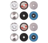 12Pcs 75mm Cutting Disc Kit for 10mm Bore Angle Grinder Metal Circular Saw Blade Flat Flap Grinding Wheel Sanding Pads