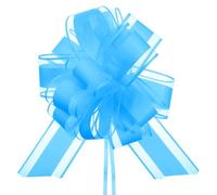 12Pcs 8 Inches Big Bow Gift Wrapping Ribbon, Blue Bow for Gift Wrapping, Matte Blue Bouquets Ribbon Bows for Wedding Christmas Birthday Party Gift Baskets Valentine's Day Flower Gift Boxes Decoration