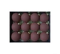 12PCS 8CM Christmas Baubles, Hanging Ornaments Shatterproof Balls For Christmas Tree Table Festival Decorative(light rust red)