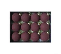 12PCS 8CM Christmas Baubles, Hanging Ornaments Shatterproof Balls For Christmas Tree Table Festival Decorative(Dark rust red)