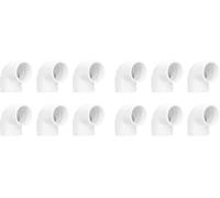 12Pcs 90 Degree PVC Elbow Fittings 20mm Slip Socket Adapter for Downpipe Rainwater System Cold Weather Resistant Plumbing Pipe Fitting