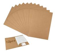 12pcs A4 File Folder Kraft Paper Business Project Folder Single Insert Folder Business Report Presentation Holder with Cards Slot Pockets Paper Folder Report Contract Folder for Office School Home