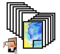 12pcs A4 Magnetic Photo Frames, Self Adhesive Magnetic Picture Frames,Waterproof Clear Sign Holders for Paintings, Photos, Notices, Certificate, Poster