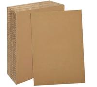 12pcs A4-Premium Corrugated Cardboard Sheets, 3mm Thick Kraft Paper Cardboard for Painting, Modeling, Arts, Craft, DIY, Packaging, Shipping&Mailing