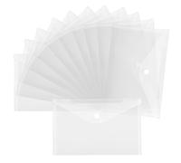 12pcs A5 PVC File Pocket with Button Closure for Documents | Inner Pocket, Lightweight Design, Quick Content Id, Office and Conference Use