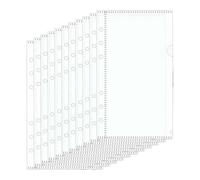 12pcs A6 Binder Pockets Dividers A6 Cash Envelopes with Gap Frosted PP Zipless No Tab Binder Inserts Loose Leaf Bags Pouches for 6 Ring Binders