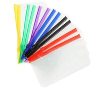 12pcs A6 Binder Zipper Bag PVC Refill Pocket for Cards and Papers