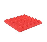 12Pcs Acoustic Foam Tiles Soundproofing Panels Studio Sound Padding 2 X 10 Inch(Red)