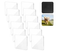 12pcs Acrylic DIY Fridge Magnets, 5x5cm/2x2in Clear Acrylic Custom Picture Square Fridge Magnets Photo Frames Craft Set Suitable for Home Classroom Office Cabinet