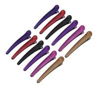 12pcs Acrylic Duckbill Hair Clips Set for Women, Simple Design | Lightweight, Easy to Open, Holds Hair Tightly, No Dents or Kinks, for Washing Face and Home DIY Random Color